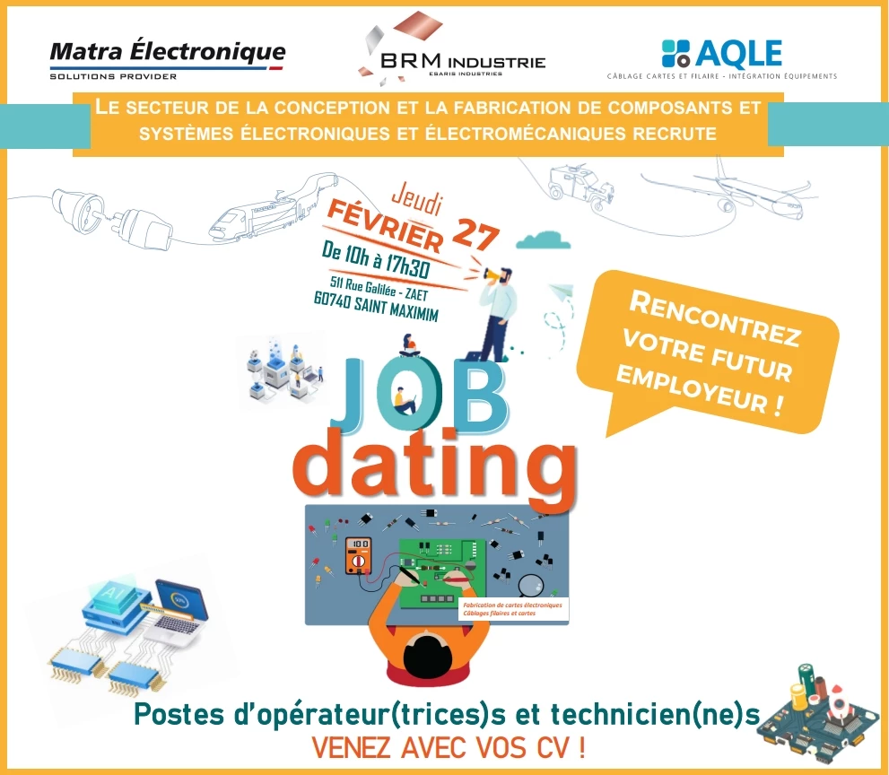 Le site de Creil, Matra Électronique et AQLE s'associent pour un Job Dating le 27 février