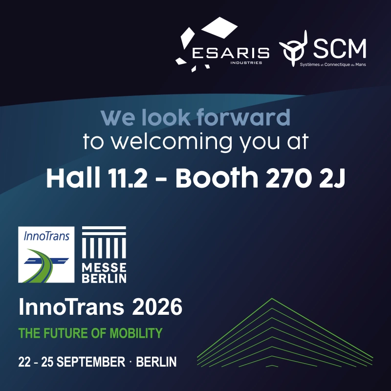 ESARIS Industries et SCM exposeront à InnoTrans 2026